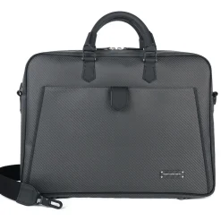 TecknoMonster - Avionika - Business Bag in Aeronautical and Leather Carbon Fiber - Luxury - Handmade in Italy - Avvenice
