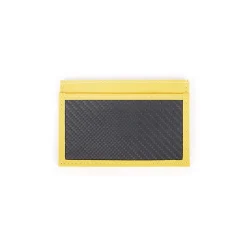 TecknoMonster - Cardcase - Yellow - Aeronautical and Leather Carbon Fiber Credit Card Case - Black Carpet Collection - Avvenice