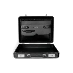 TecknoMonster - Cavok Opaque - Business Case - Briefcase in Opaque Carbon Fiber and Leather - Black - Luxury Collection - Avvenice
