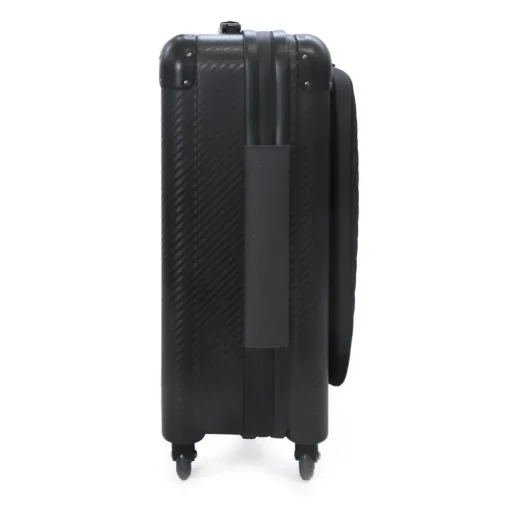 TecknoMonster - Davis Kripto Laggage Cabin L Flap in Carbon Fiber - Aeronautical Carbon Trolley Suitcase - Avvenice
