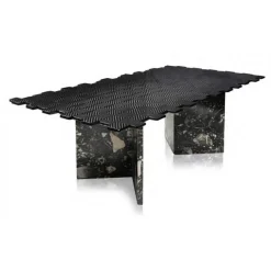 TecknoMonster - Kagrande Mignon TecknoMonster - Aeronautical Carbon Fiber Board and Double Marble Base Table - Avvenice