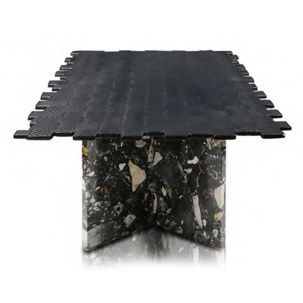 TecknoMonster - Kagrande Mignon TecknoMonster - Aeronautical Carbon Fiber Board and Double Marble Base Table - Avvenice