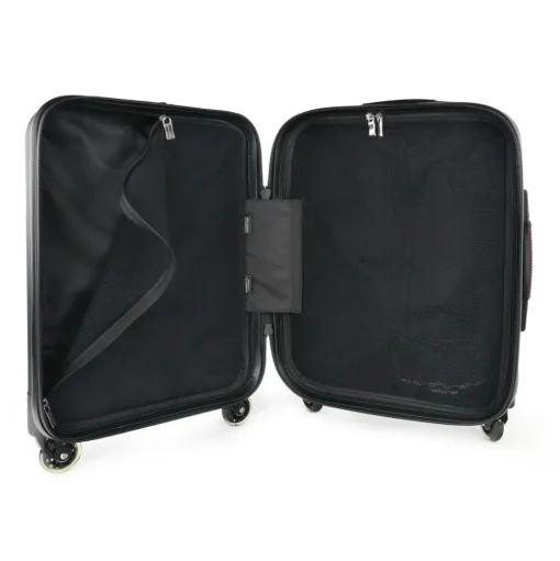 TecknoMonster - Trolley Akille Flap Black in Carbon Fiber - Aeronautical Carbon Trolley Suitcase - Avvenice