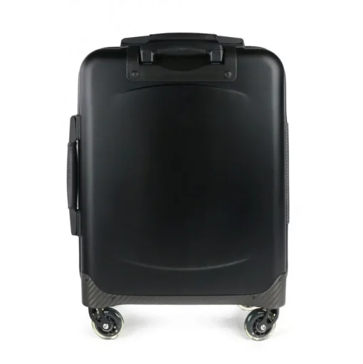 TecknoMonster - Trolley Akille Flap Black in Carbon Fiber - Aeronautical Carbon Trolley Suitcase - Avvenice