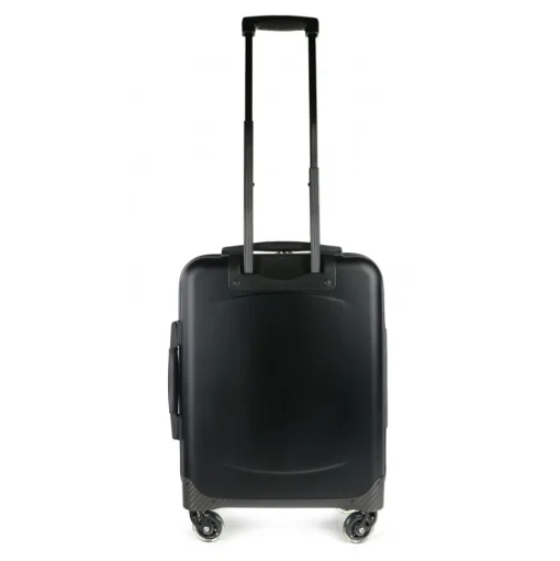 TecknoMonster - Trolley Akille Flap Black in Carbon Fiber - Aeronautical Carbon Trolley Suitcase - Avvenice
