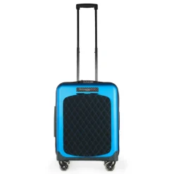 TecknoMonster - Trolley Akille Flap Light Blue in Carbon Fiber - Aeronautical Carbon Trolley Suitcase - Avvenice