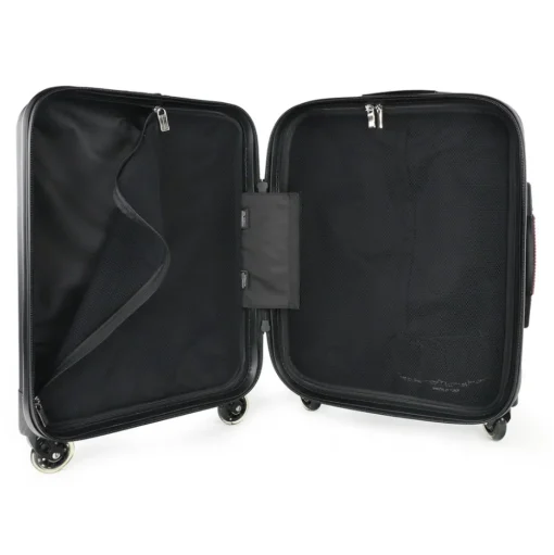 TecknoMonster - Trolley Akille Flap Light Blue in Carbon Fiber - Aeronautical Carbon Trolley Suitcase - Avvenice
