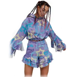 Teen Idol - Alfa Cropped Hoodie - Lilac - Sweatshirts - Teen-Ager - Luxury Exclusive Collection - Avvenice