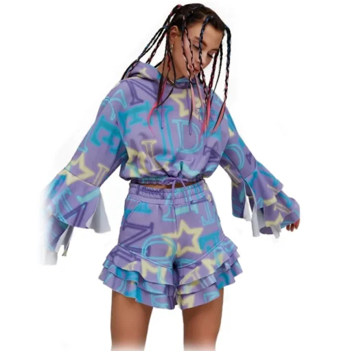 Teen Idol - Alfa Cropped Hoodie - Lilac - Sweatshirts - Teen-Ager - Luxury Exclusive Collection - Avvenice