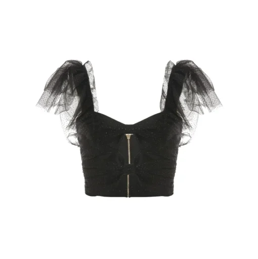 Teen Idol - Swan Top - Black - Tops - Teen-Ager - Luxury Exclusive Collection - Avvenice