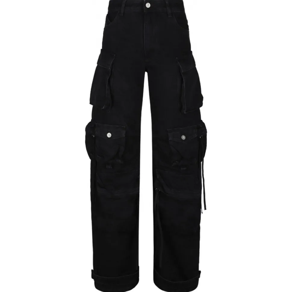 The Attico - Black Fern Cargo Jeans - The Attico Exclusive Luxury Collection - Avvenice