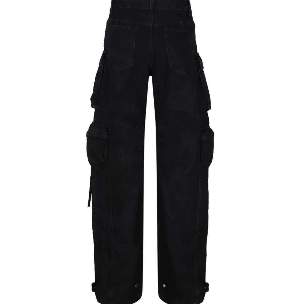 The Attico - Black Fern Cargo Jeans - The Attico Exclusive Luxury Collection - Avvenice