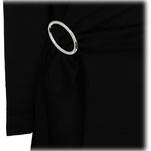 The Attico - Front Slit Long Sleeved Wrap Dress - The Attico Exclusive Luxury Collection - Avvenice