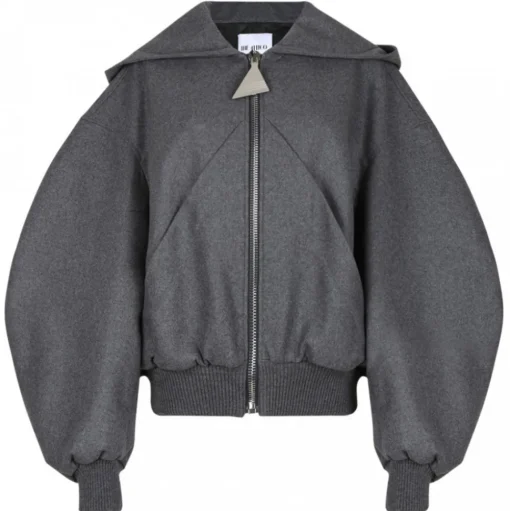 The Attico - Grey Bomber Jacket - The Attico Exclusive Luxury Collection - Avvenice