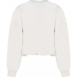 The Attico - Ivory Cotton Maeve Logo Embossed Cotton Sweatshirt - The Attico Exclusive Luxury Collection - Avvenice