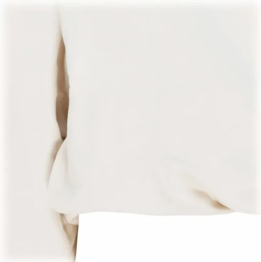 The Attico - Ivory Cotton Maeve Logo Embossed Cotton Sweatshirt - The Attico Exclusive Luxury Collection - Avvenice