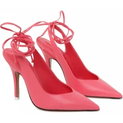 The Attico - Peach Calf Leather Strap Detail Pumps - The Attico Exclusive Luxury Collection - Avvenice