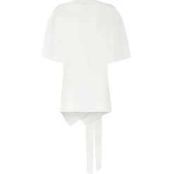 The Attico - White Cotton Front Tie T-Shirt - The Attico Exclusive Luxury Collection - Avvenice