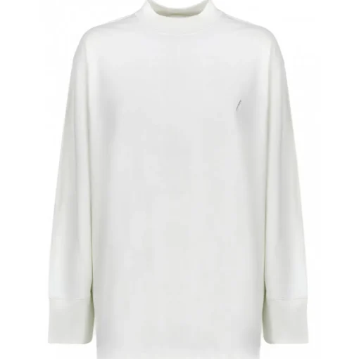 The Attico - White Oversized Long Sleeve T-Shirt - The Attico Exclusive Luxury Collection - Avvenice