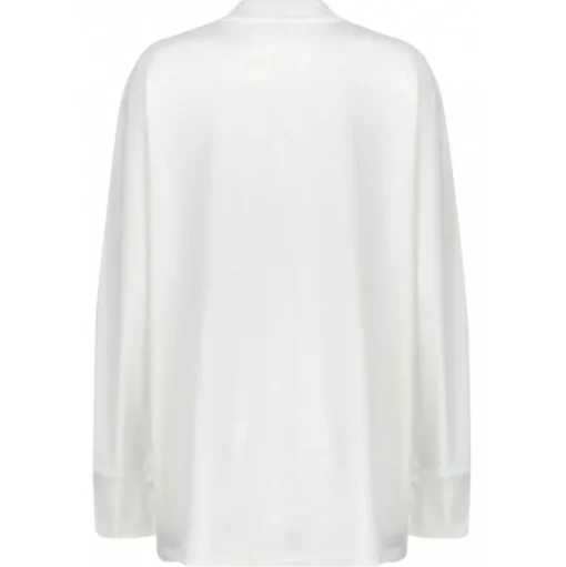 The Attico - White Oversized Long Sleeve T-Shirt - The Attico Exclusive Luxury Collection - Avvenice
