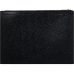 Thom Browne - Black Leather Logo Stamp Document Holder - Thom Browne Exclusive Luxury Collection - Avvenice