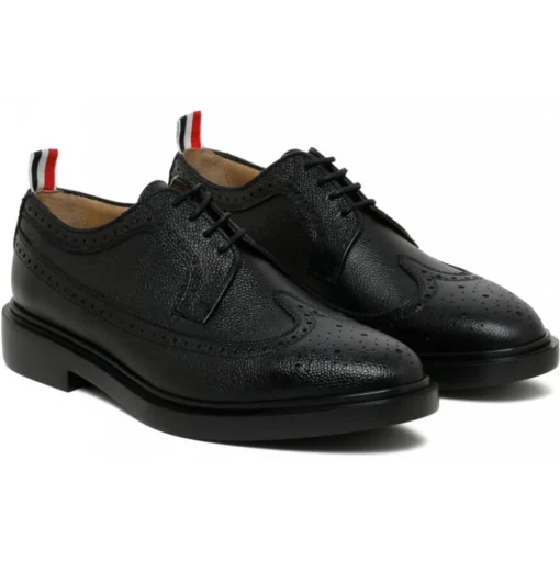Thom Browne - Black Longwing Brogue - Thom Browne Exclusive Luxury Collection - Avvenice