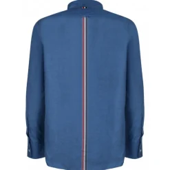 Thom Browne - Deep Blue Cotton Logo Patch Denim Shirt - Thom Browne Exclusive Luxury Collection - Avvenice