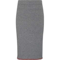 Thom Browne - Light Grey Cashmere Pencil Skirt - Thom Browne Exclusive Luxury Collection - Avvenice