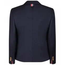 Thom Browne - Navy Blue Single Breasted Blazer - Blue Navy - Thom Browne Exclusive Luxury Collection - Avvenice