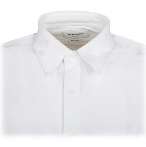 Thom Browne - White Button Down Collar Shirt - Thom Browne Exclusive Luxury Collection - Avvenice