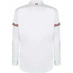 Thom Browne - White Oxford Classic Armbands Shirt - Thom Browne Exclusive Luxury Collection - Avvenice