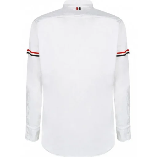 Thom Browne - White Oxford Classic Armbands Shirt - Thom Browne Exclusive Luxury Collection - Avvenice