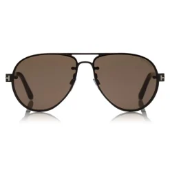 Tom Ford - Alexei Sunglasses - Pilot Aluminum Sunglasses - Brown - FT0622 - Sunglasses - Tom Ford Eyewear - Avvenice