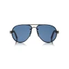 Tom Ford - Alexei Sunglasses - Pilot Aluminum Sunglasses - Ruthenium Black - FT0622 - Sunglasses - Tom Ford Eyewear - Avvenice