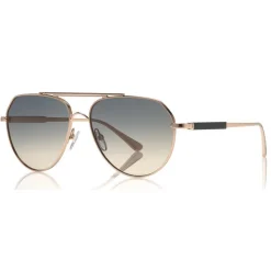 Tom Ford - Andes Sunglasses - Pilot Metal Style Sunglasses - Gold - FT0670 - Sunglasses - Tom Ford Eyewear - Avvenice