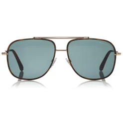 Tom Ford - Benton Sunglasses - Navigator Style Sunglasses - Rose Gold Blue - FT0693 - Sunglasses - Tom Ford Eyewear - Avvenice