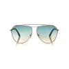 Tom Ford - Binx Sunglasses - Pilot Metal Sunglasses - Rose Gold - FT0681 - Sunglasses - Tom Ford Eyewear - Avvenice