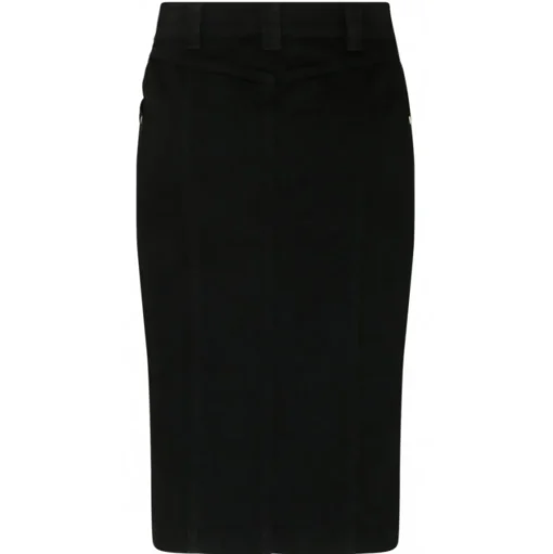 Tom Ford - Black Cotton Blend Asymmetric Pencil Skirt - Tom Ford Exclusive Luxury Collection - Avvenice