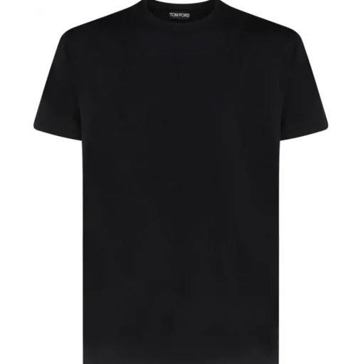 Tom Ford - Black Cotton Round Neck Shirt - Tom Ford Exclusive Luxury Collection - Avvenice