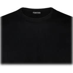 Tom Ford - Black Cotton Round Neck Shirt - Tom Ford Exclusive Luxury Collection - Avvenice
