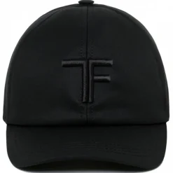 Tom Ford - Black Embroidered Logo Cap - Tom Ford Exclusive Luxury Collection - Avvenice