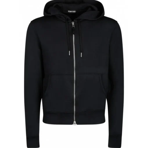 Tom Ford - Black Hoodie with Drawstrings - Tom Ford Exclusive Luxury Collection - Avvenice