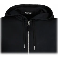 Tom Ford - Black Hoodie with Drawstrings - Tom Ford Exclusive Luxury Collection - Avvenice