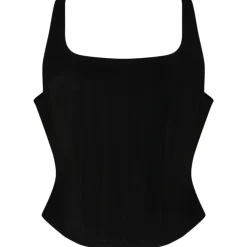 Tom Ford - Black Stretch Silk Corset Top - Tom Ford Exclusive Luxury Collection - Avvenice