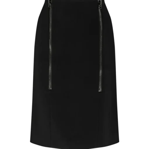 Tom Ford - Black Zip Detail Pencil Skirt - Tom Ford Exclusive Luxury Collection - Avvenice