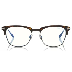 Tom Ford - Blue Block Optical Glasses - Square Optical Glasses - Dark Havana - FT5590-F-B - Optical Glasses - Tom Ford Eyewear - Avvenice