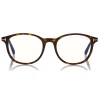Tom Ford - Blue Block Optical Glasses - Round Optical Glasses - Dark Havana - FT5553-B - Optical Glasses - Tom Ford Eyewear - Avvenice