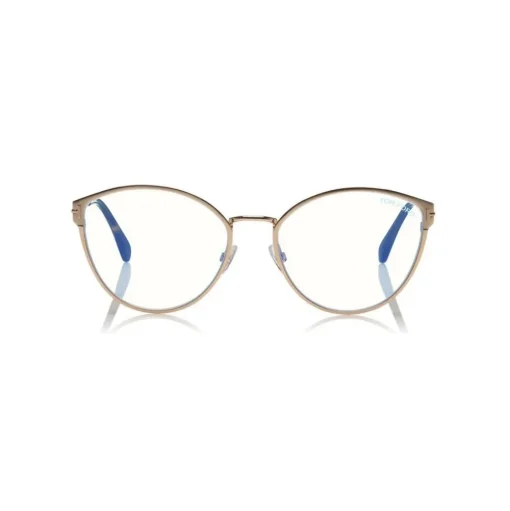 Tom Ford - Blue Block Optical Glasses - Round Metal Optical Glasses - Charcoal - FT5573-B - Optical Glasses - Tom Ford Eyewear - Avvenice