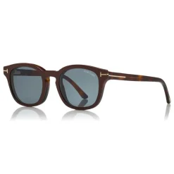 Tom Ford - Blue Block Optical Glasses - Round Optical Glasses - Dark Havana Blue - FT5532-B - Optical Glasses - Tom Ford Eyewear - Avvenice