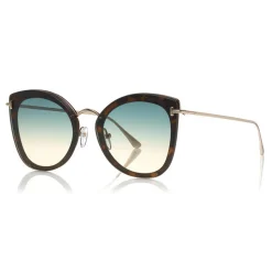 Tom Ford - Charlotte Sunglasses - Butterfly Acetate Sunglasses - Blonde Havana - FT0657 - Sunglasses - Tom Ford Eyewear - Avvenice